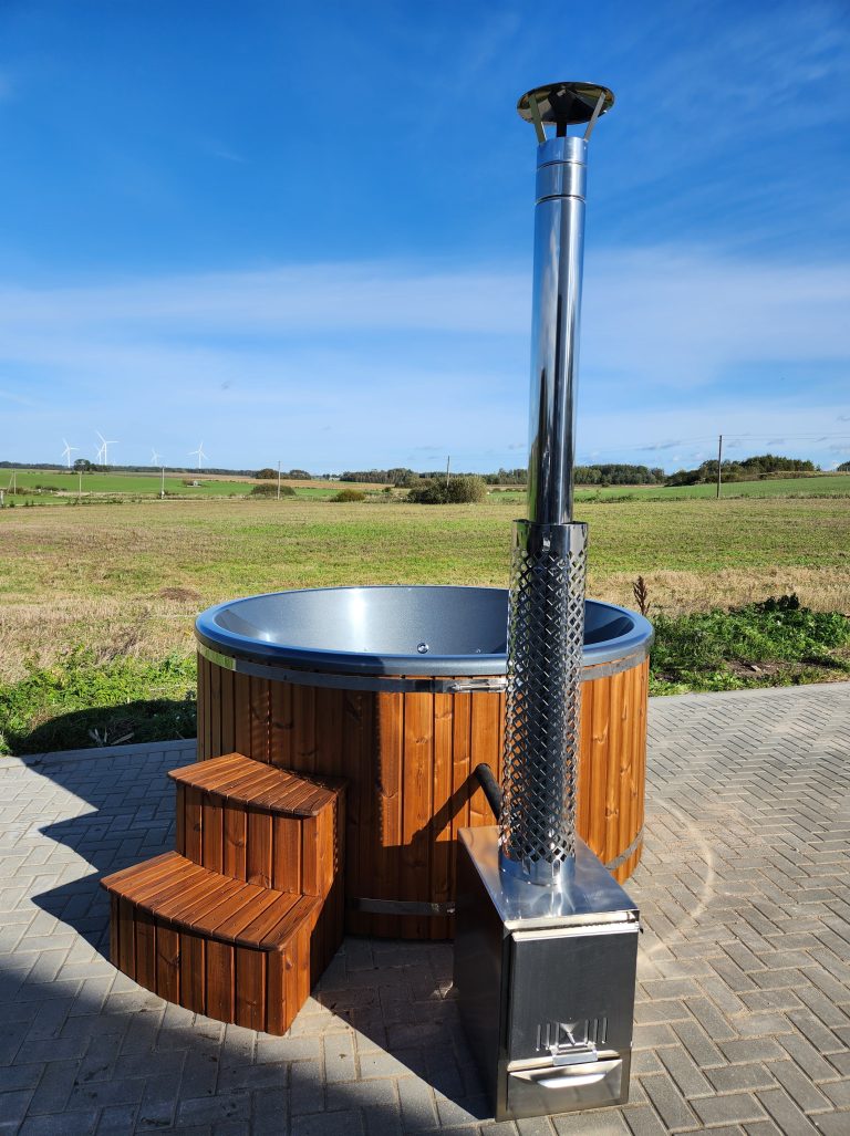 External Round Fiberglass Hot Tubs
