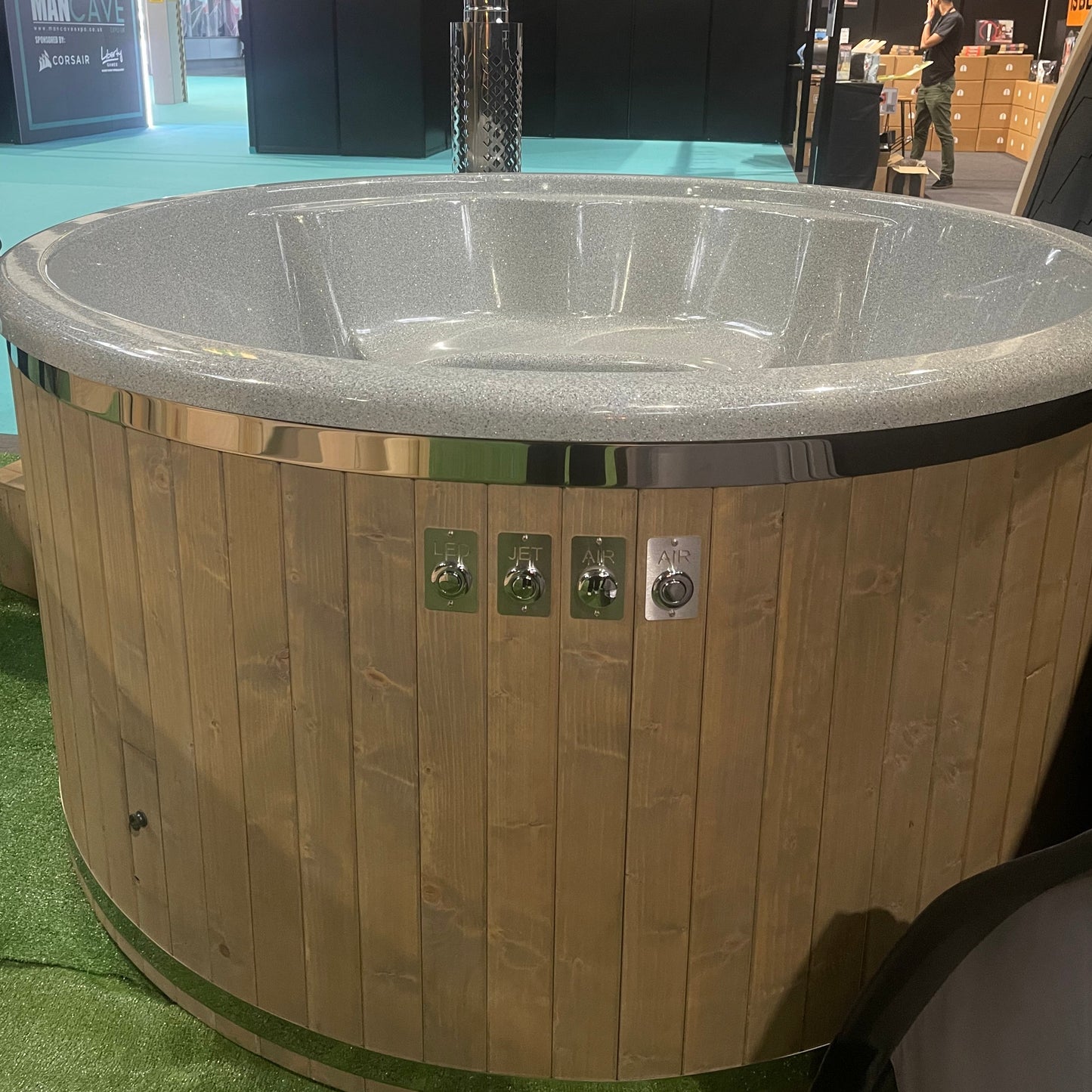 6-Person Fully loaded Wood-Fired Hot Tub with modern features