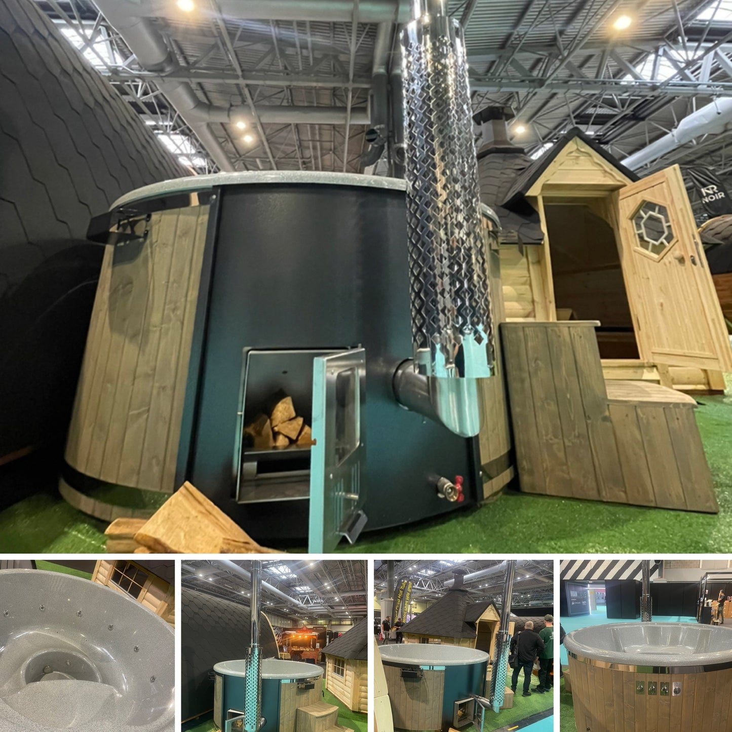 6-Person Fully loaded Wood-Fired Hot Tub with modern features