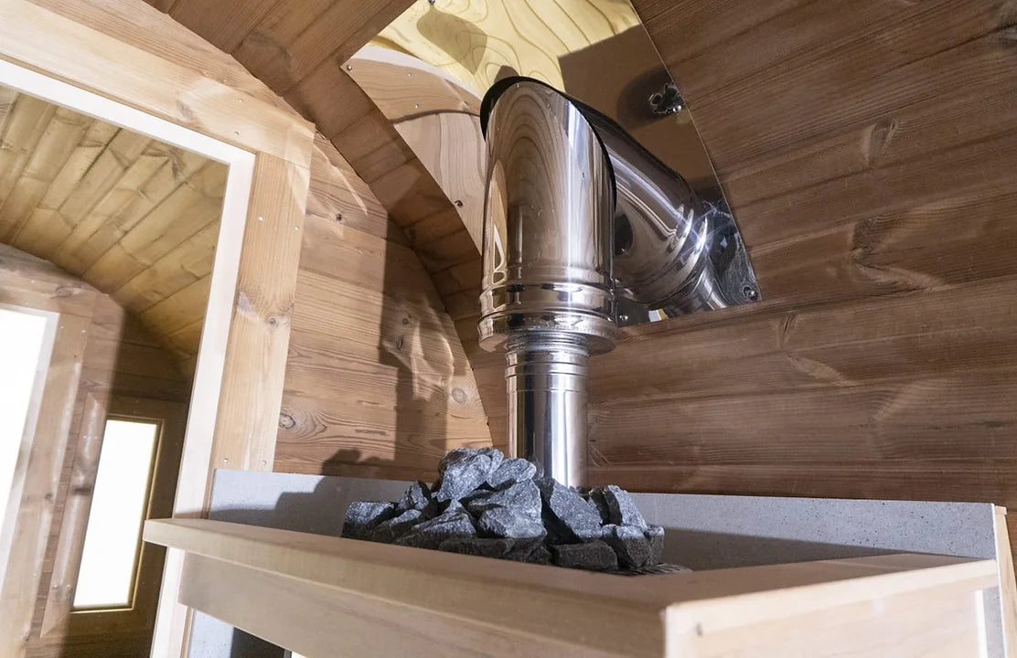 Globed Thermo wood Barrel Sauna on Trailer 4.5m