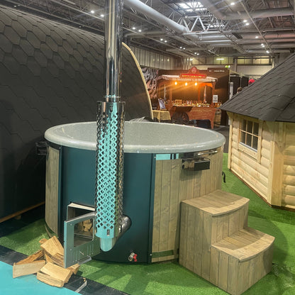 6-Person Fully loaded Wood-Fired Hot Tub with modern features