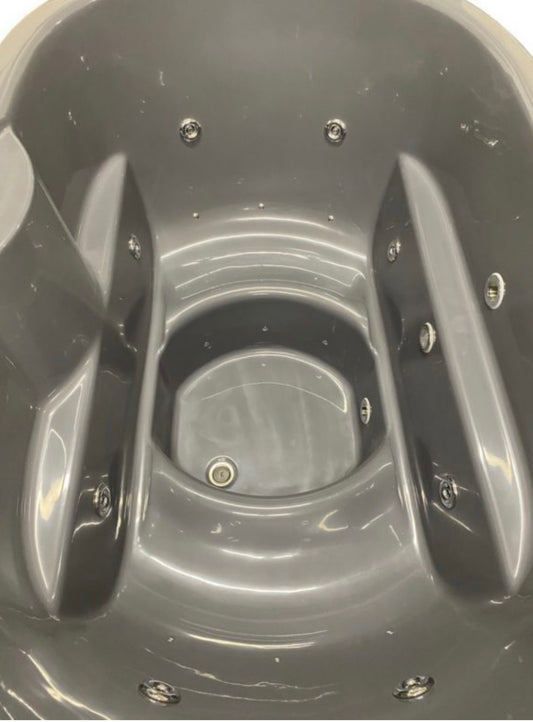 Luxury Double Dipper Thermo Wood Dual Temperature Ice Bath / Hot Tub Jacuzzi Combo with Filter / Chiller / Heater Unit